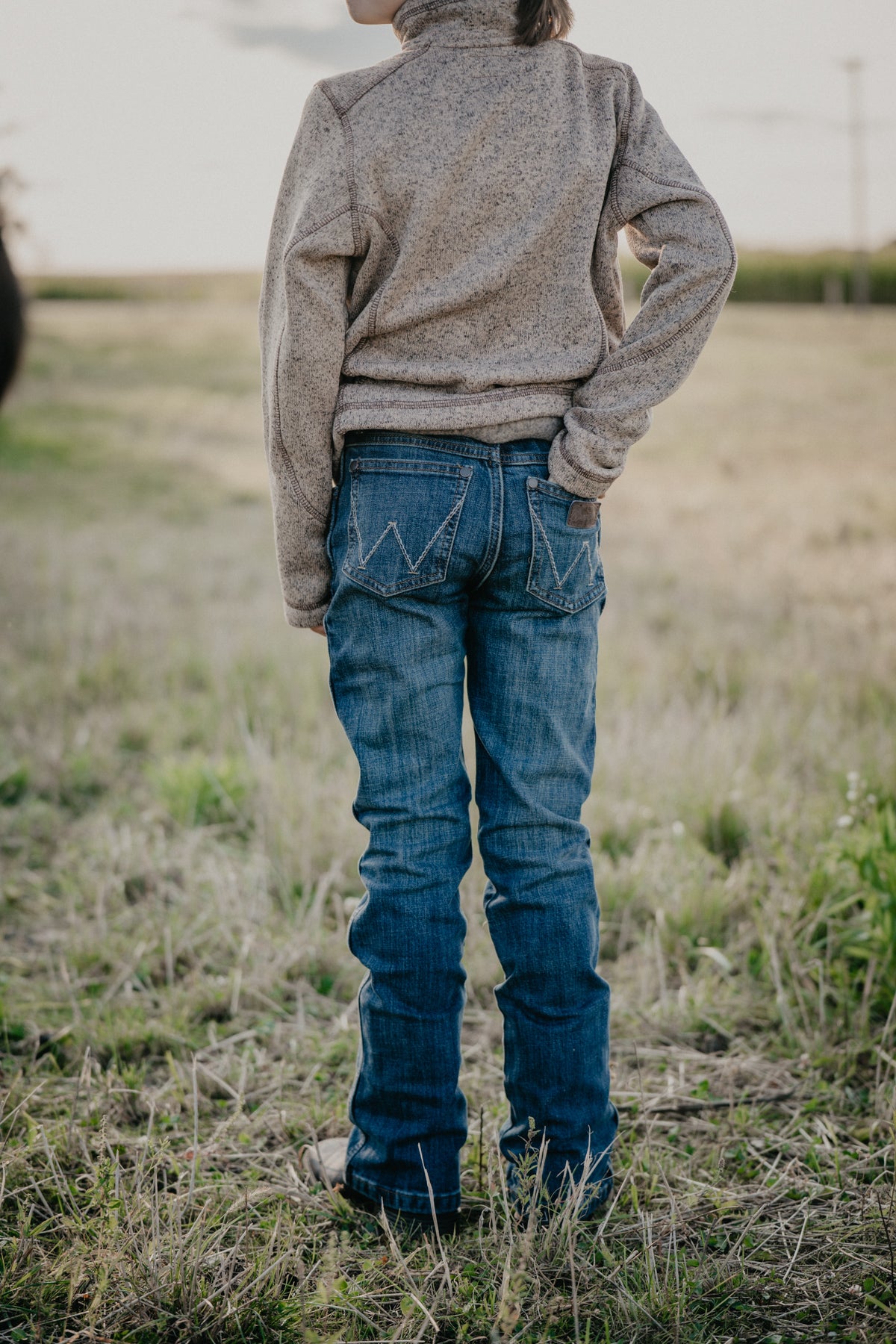 'Colton Jr' Boy's Retro Slim Bootcut Jeans by Wrangler (Slim & Reg. Fit)