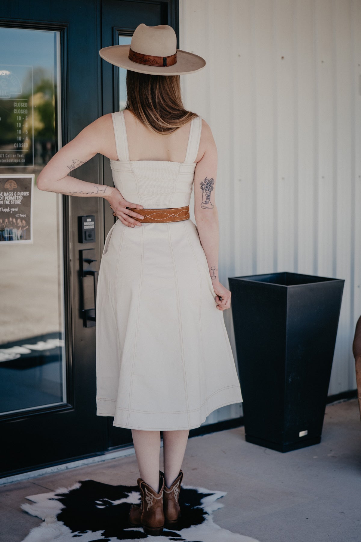 'Valentine' Summer Sand Denim Midi Dress (2-12)
