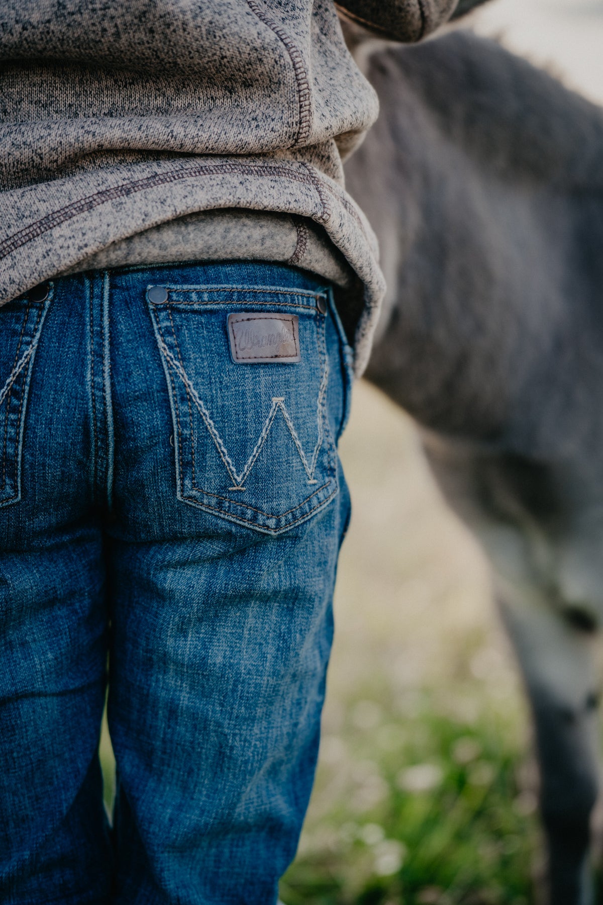 'Colton Jr' Boy's Retro Slim Bootcut Jeans by Wrangler (Slim & Reg. Fit)