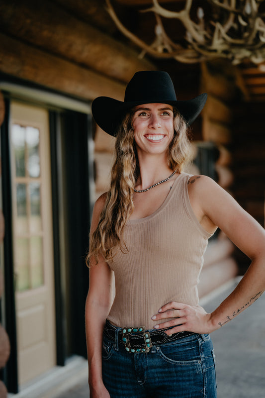 'Grace' Ribbed Tank Bodysuit (S-L; 3 Colours)