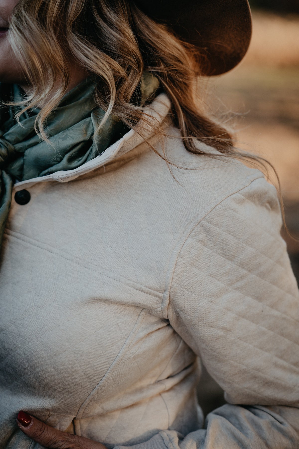 'Autumn' Women's Quilted 1/4 Button Sweater by Panhandle Slim (2 Colourways)