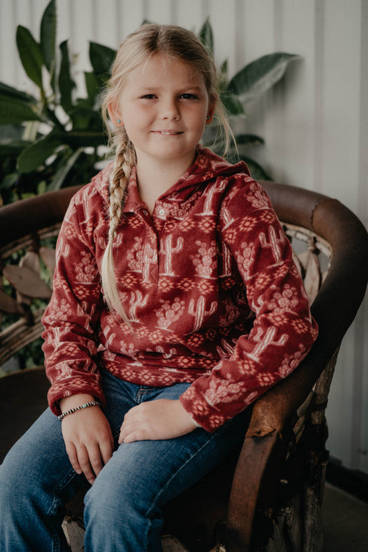 Girl's Cacti Fleece Wrangler Hoodie (3-6M to XS 4/5 Only)