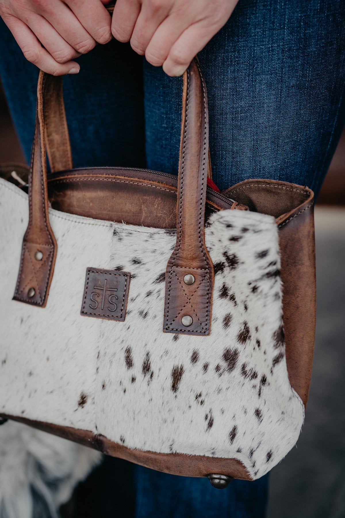 'Josie' Cowhide Satchel by STS Ranchwear