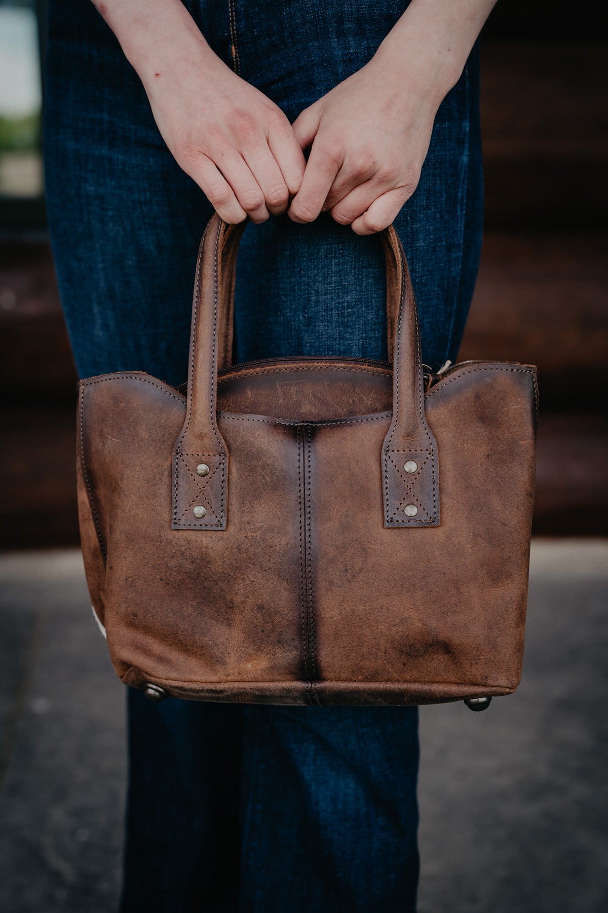 'Josie' Cowhide Satchel by STS Ranchwear
