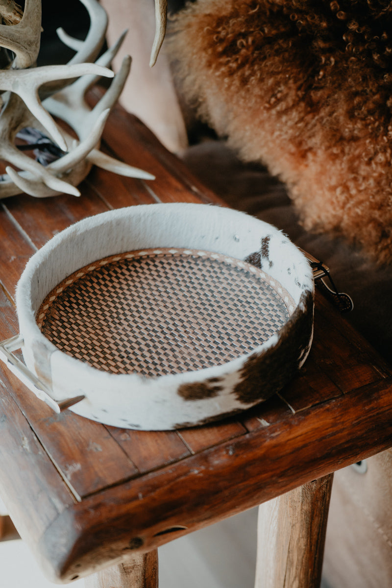 Cowhide Tray with Tooled Bottom (6 options)