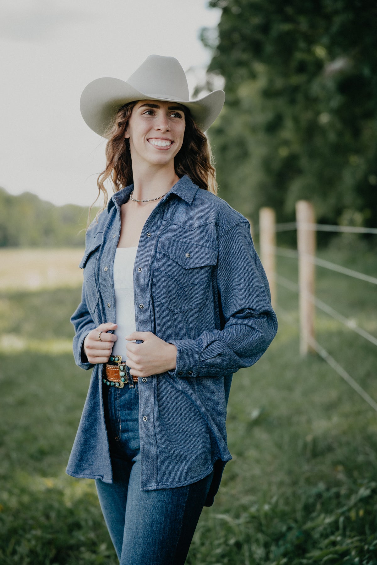 'Mercantile' Ariat Indigo Oversized Shacket (XS-XXL)