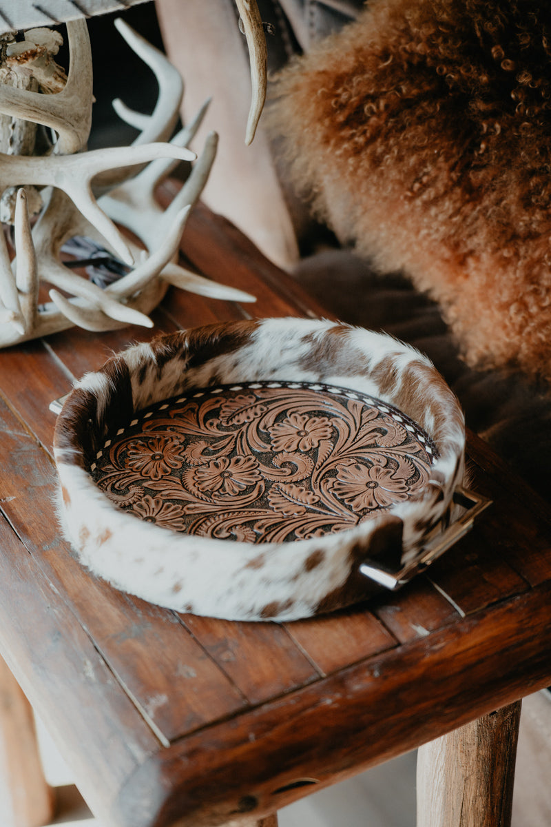 Cowhide Tray with Tooled Bottom (6 options)