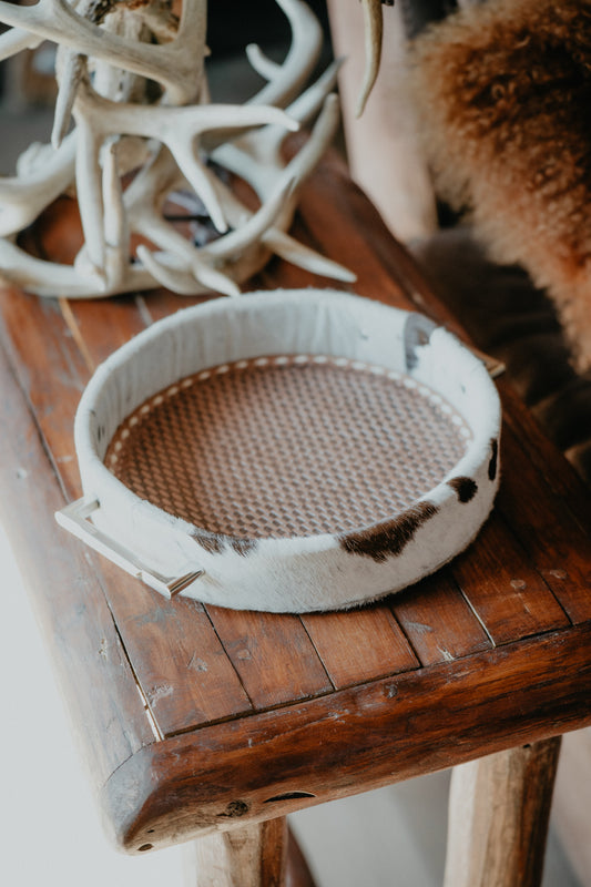 Cowhide Tray with Tooled Bottom (6 options)