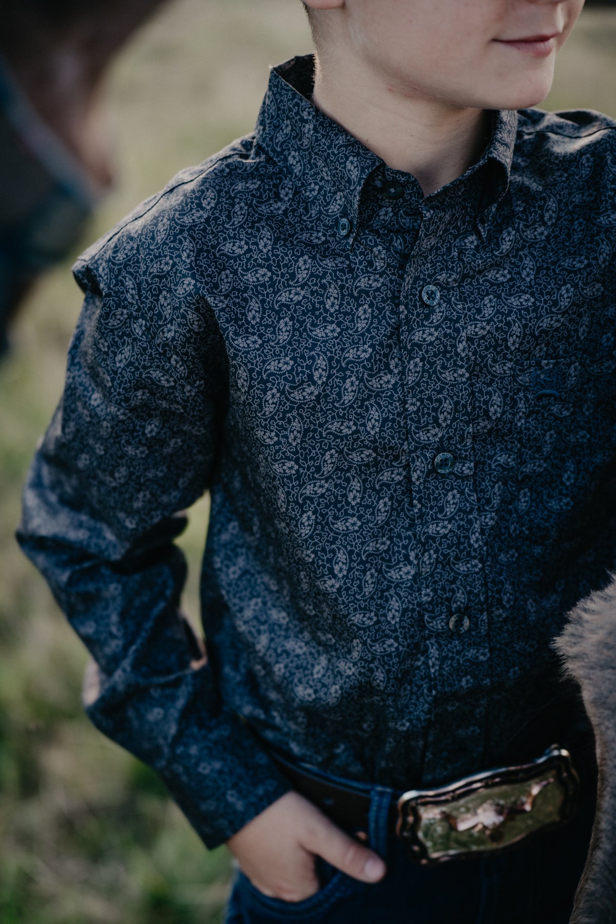 'Alvin JR' Boy's Long Sleeve Charcoal (XS-XL)