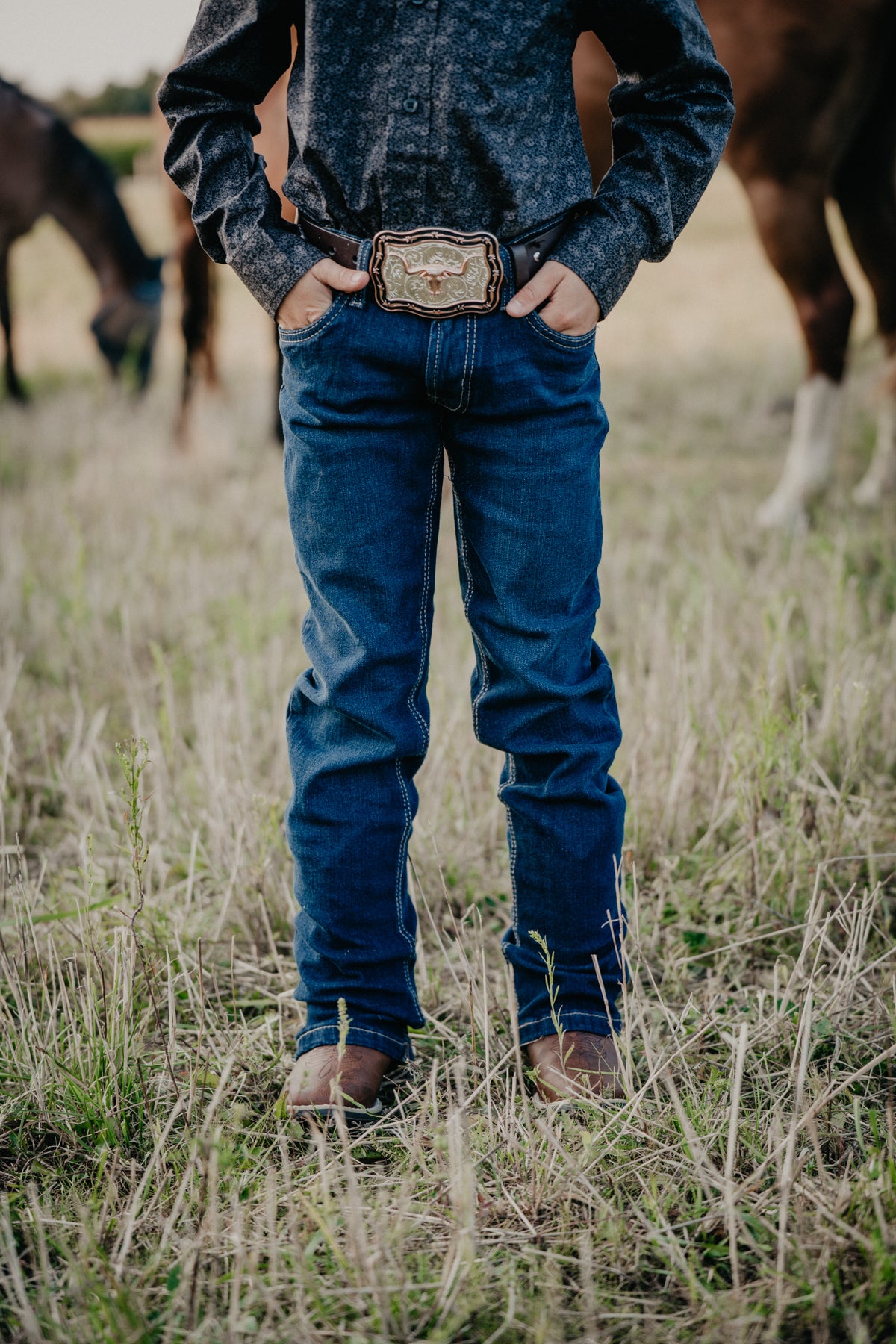 'Wes' Boys CINCH Slim Jean Dark Stonewash