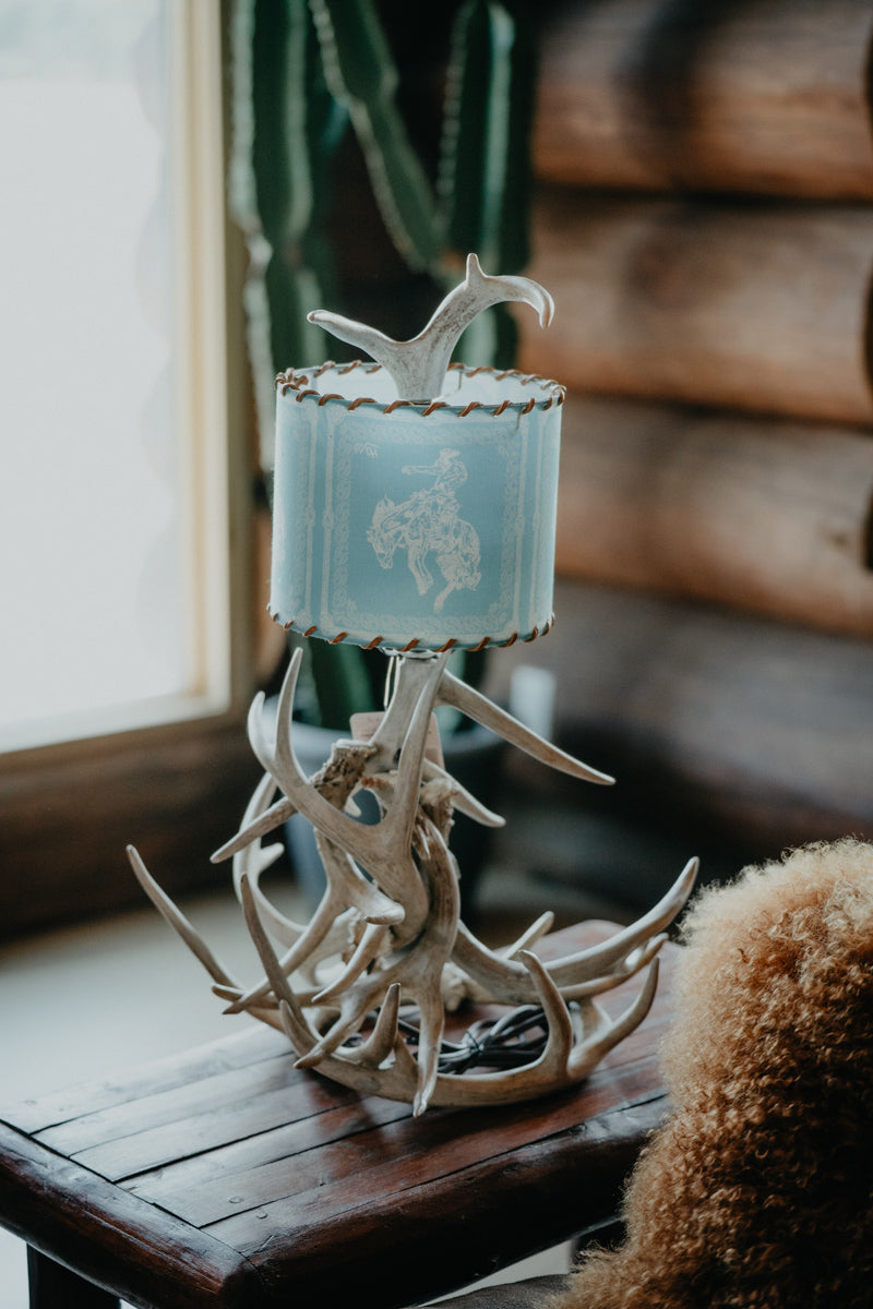 Lampshade 'Bandana Bronc Turquoise' - 8 Inches