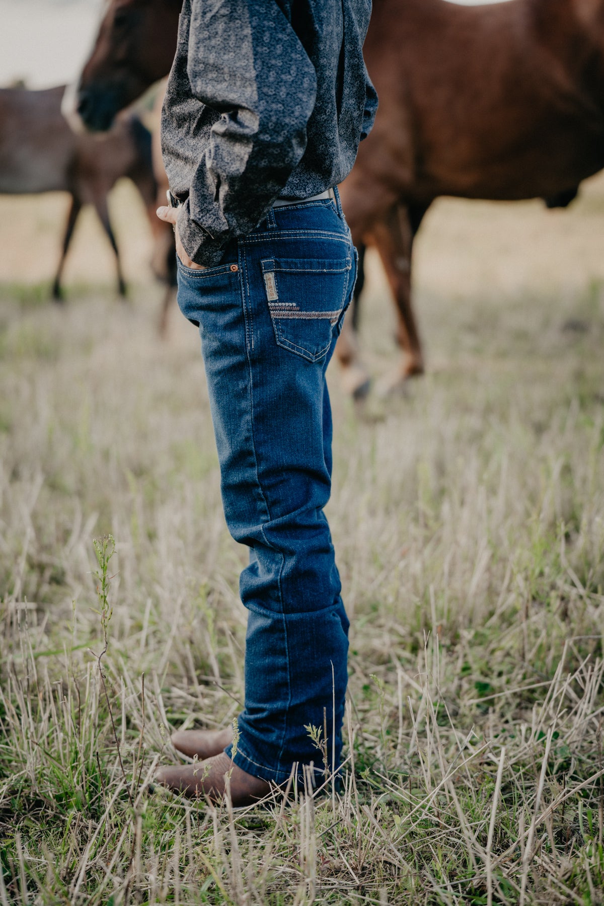 'Wes' Boys CINCH Slim Jean Dark Stonewash