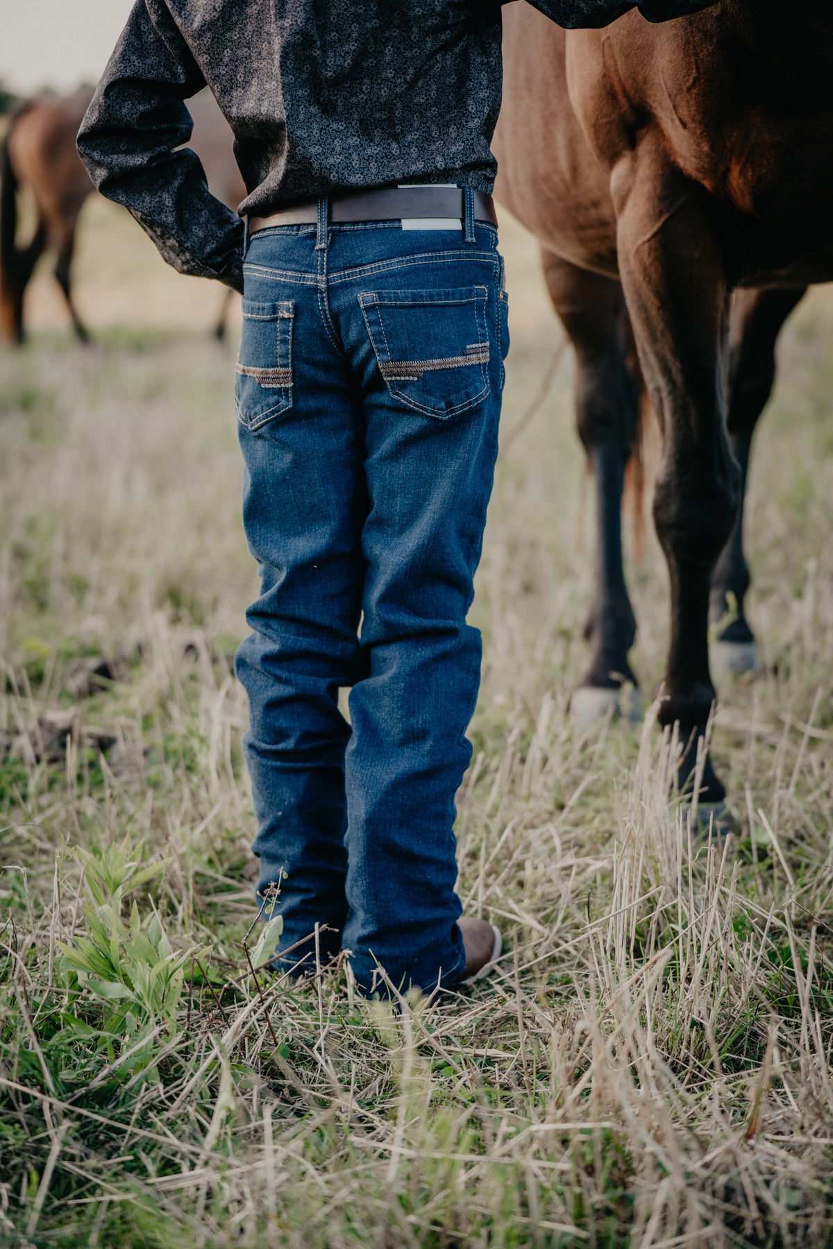 'Wes' Boys CINCH Slim Jean Dark Stonewash