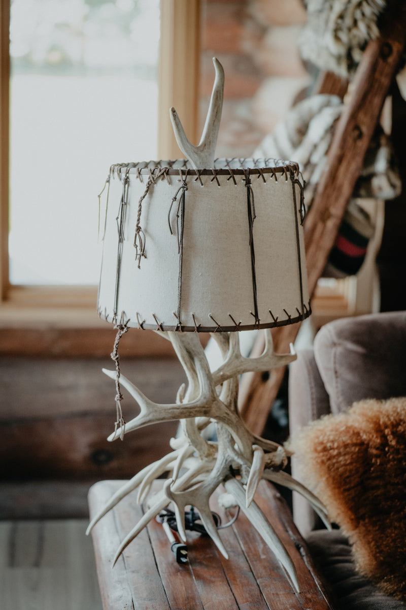 Authentic Mule Deer Antler Table Lamp