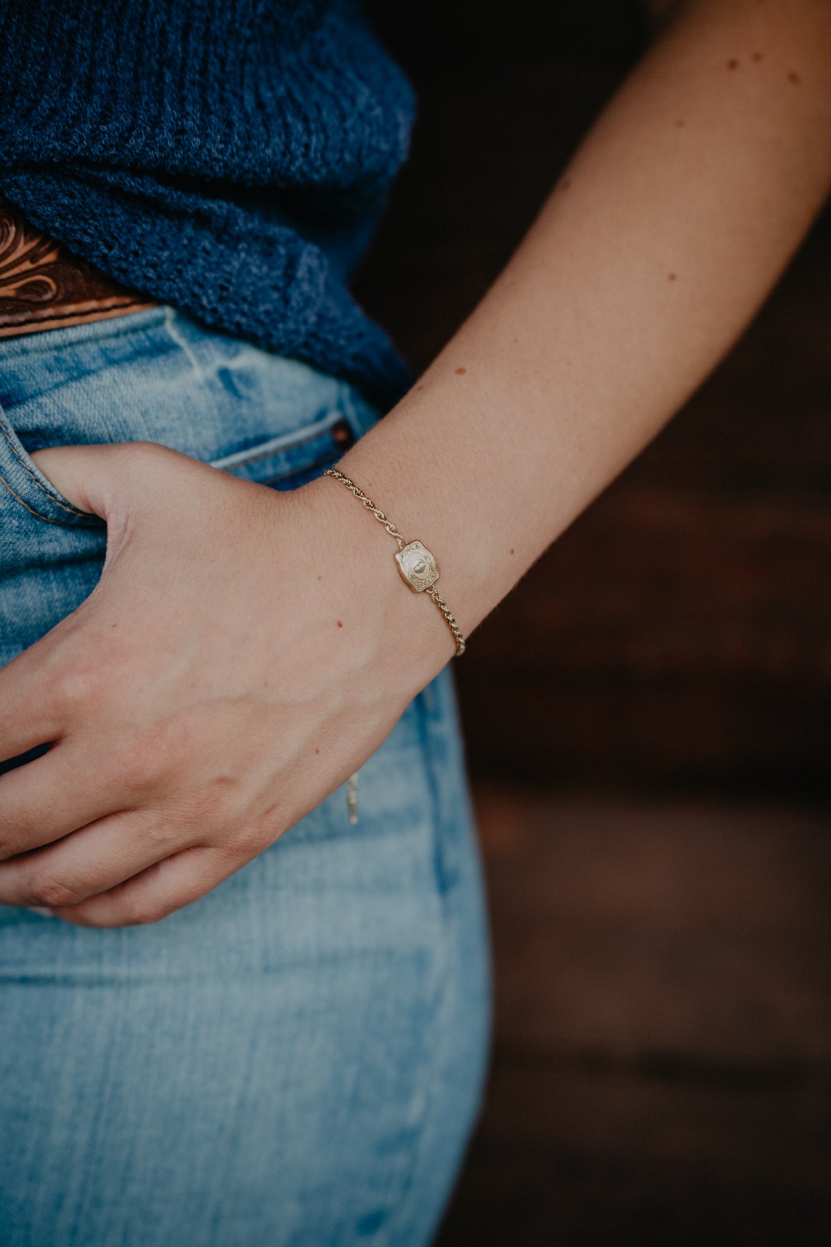 Initial BRACELET Buckle Mini Lariat Chain (2 Options)