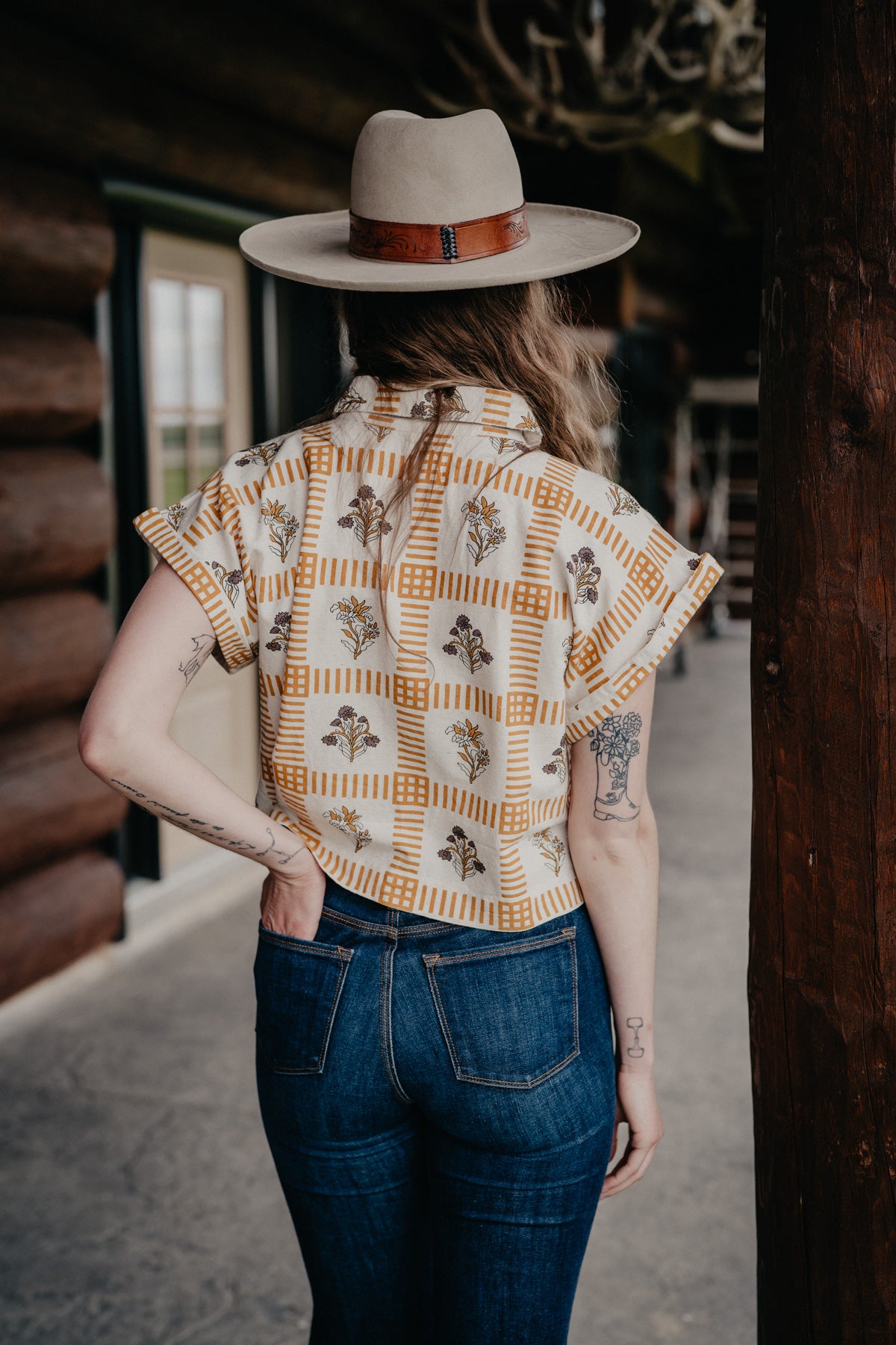'Reese' Floral Block Print Camp Shirt (S - XXL)
