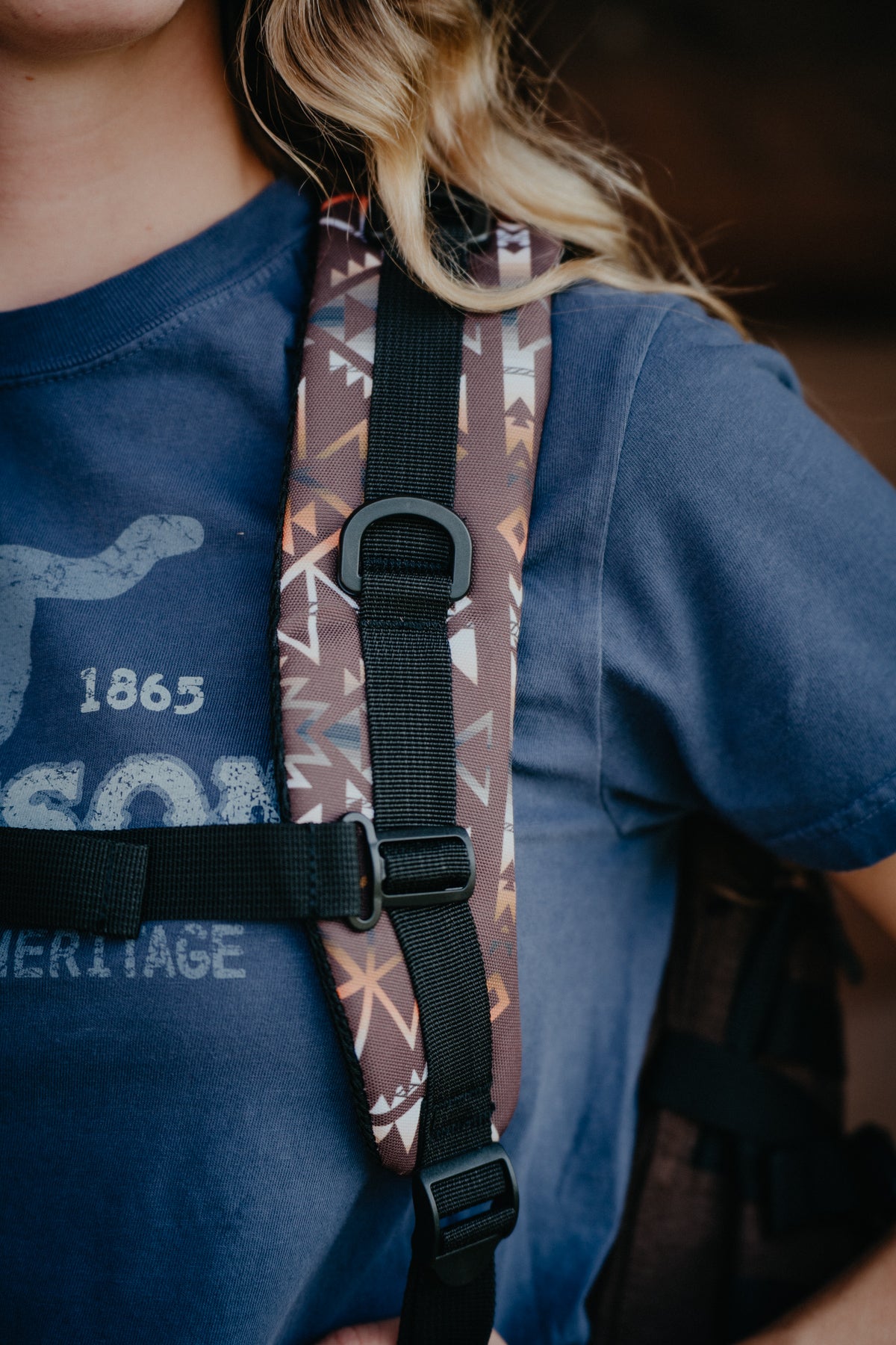 'Mule' Hooey Backpack Brown/Black with Aztec Pattern