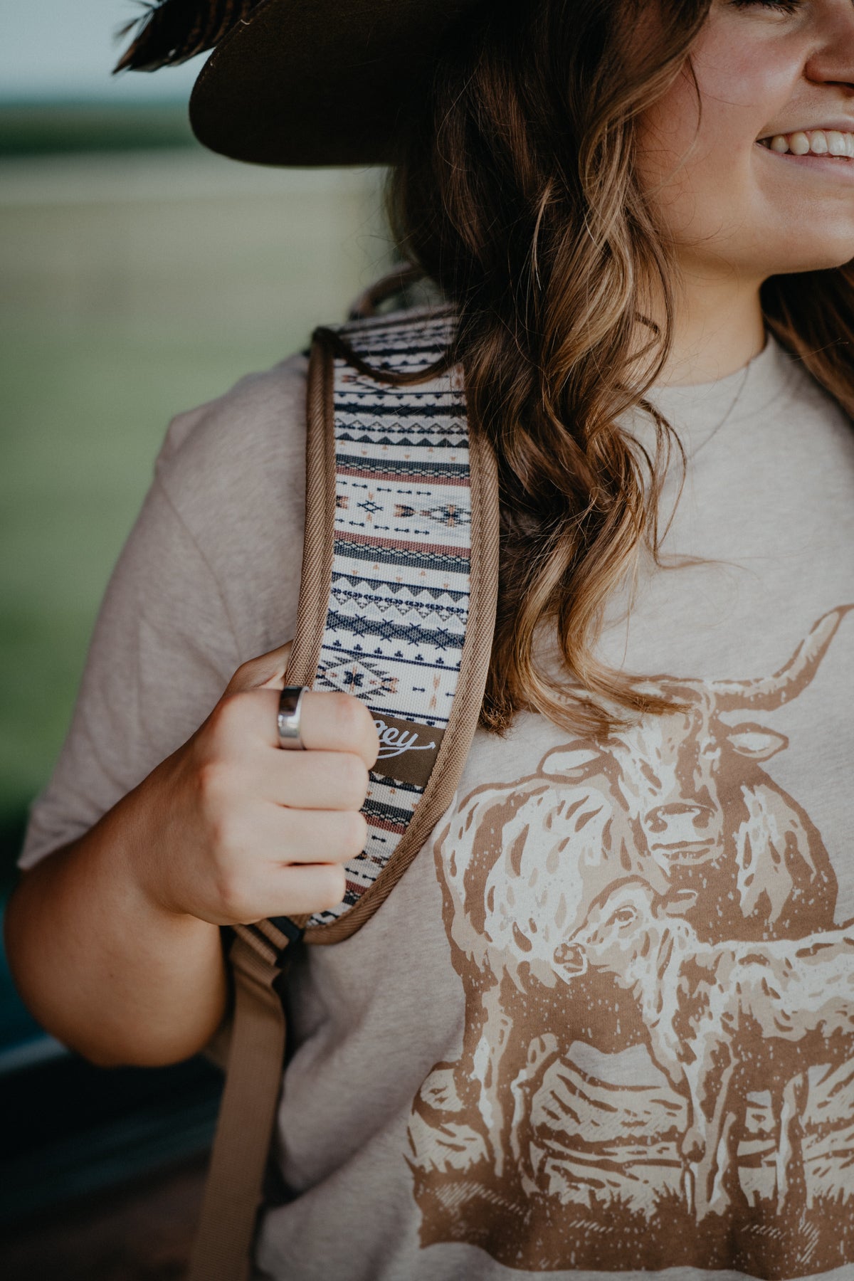 'Recess' Hooey Backpack Charcoal with Taupe/Phantom Comanche Pattern Accents