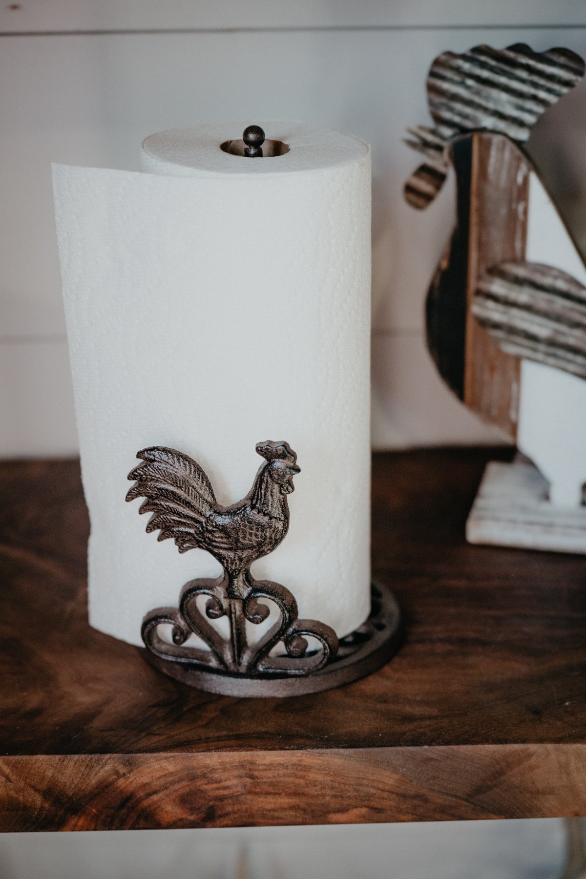 Cast Iron Paper Towel Holders (Iron Star/ Rooster)