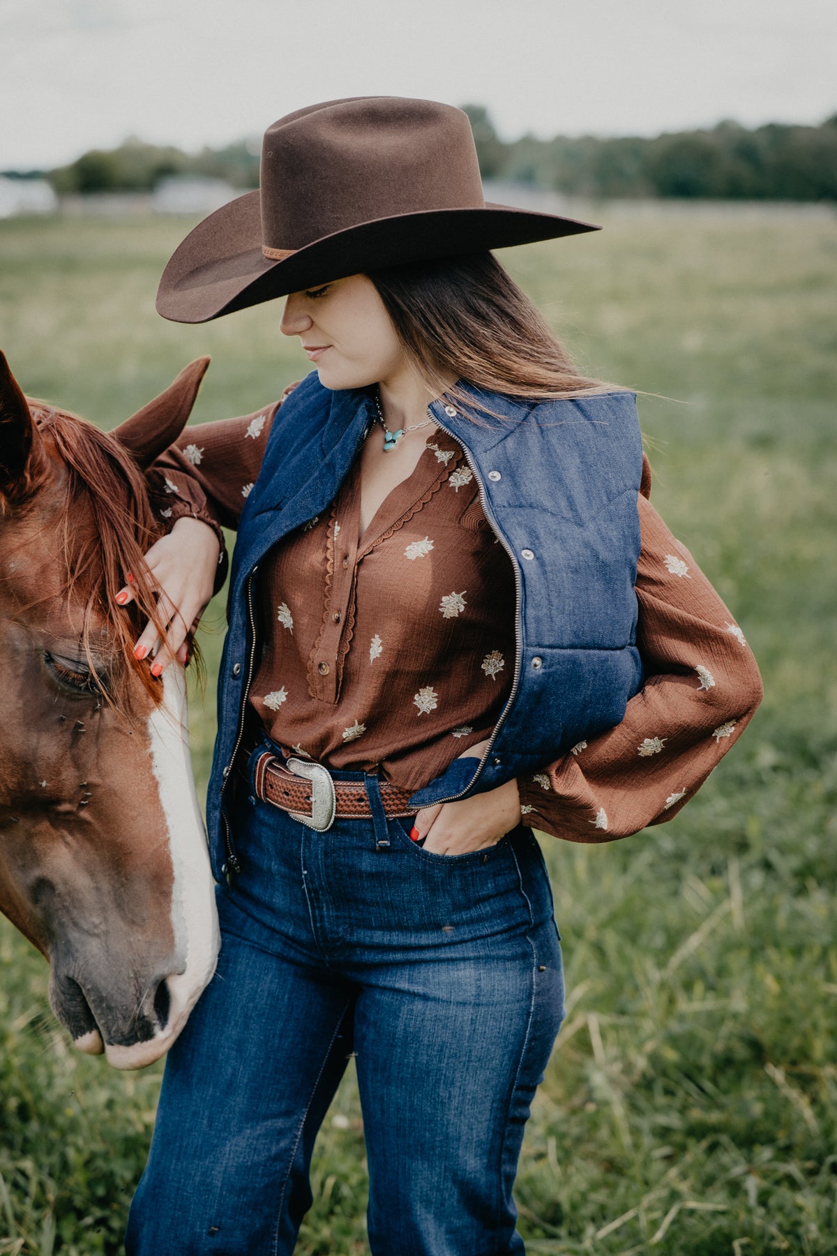 'Taelyn' Western Rinse Denim Vest by Ariat (XS-XXL)