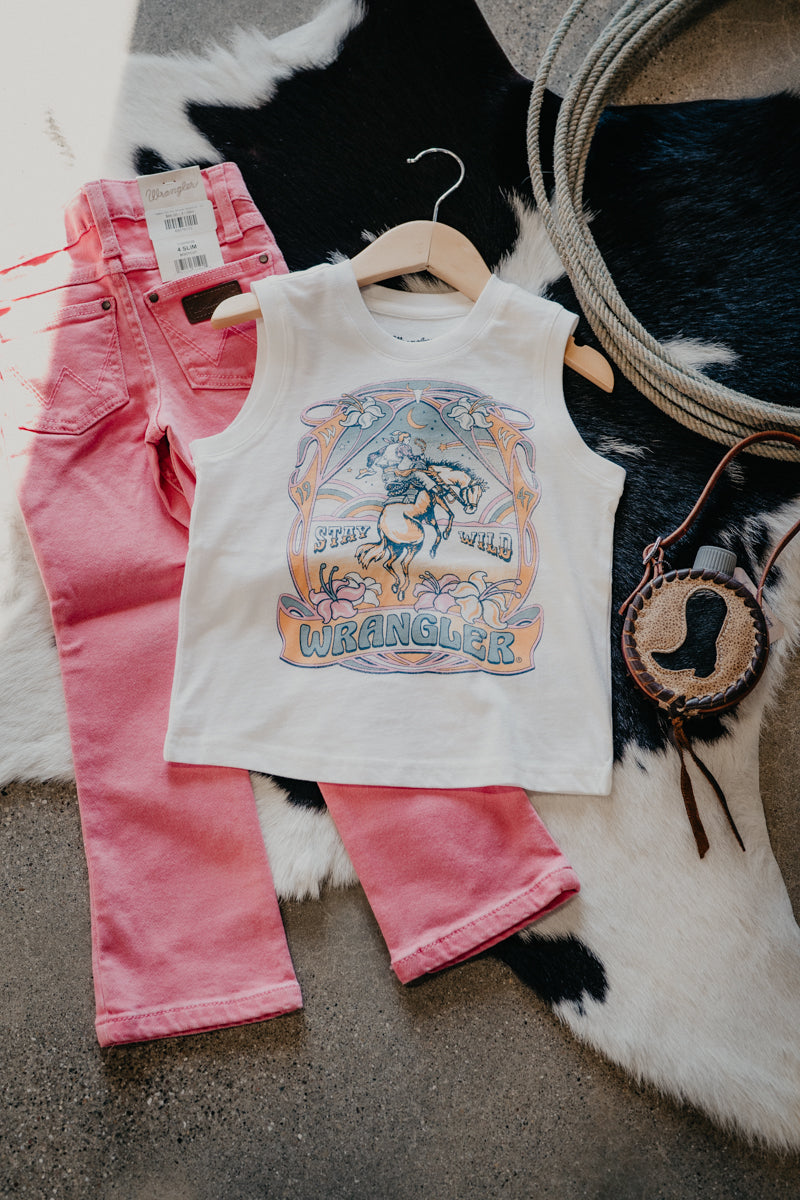 Wrangler 'Stay Wild' Girl's Graphic Muscle Tank (XS - XL)