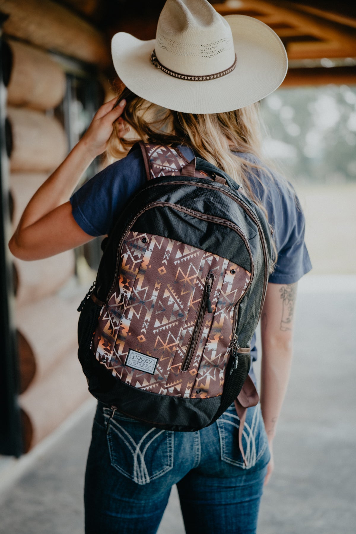 Rockstar Hooey Aztec Brown/Tan Aztec Backpack