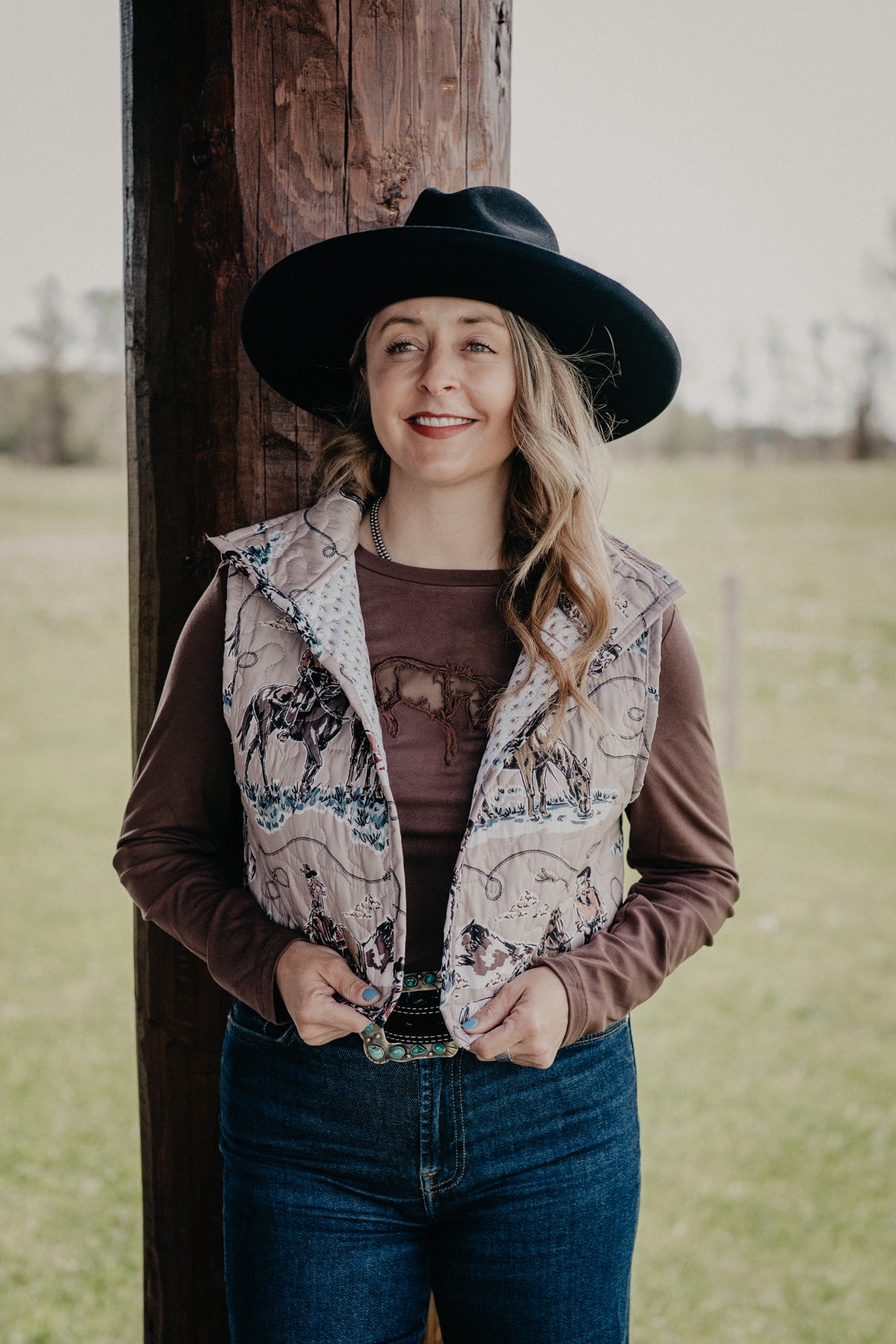 'Sierra Cowgirl' Quilted Vest by Ida Mae (S - XL)