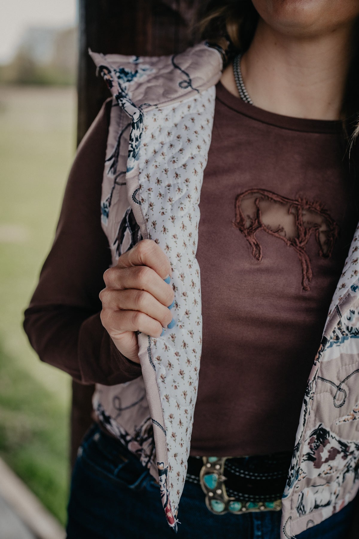 'Sierra Cowgirl' Quilted Vest by Ida Mae (S - XL)