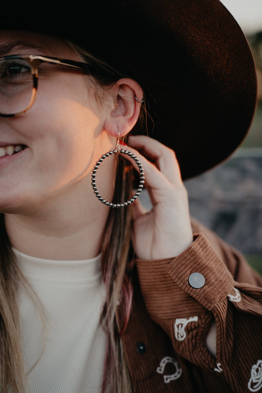 4mm Navajo Hoop Earring