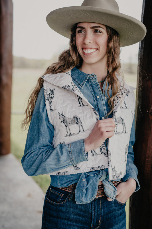 'Donkey' Quilted Vest by Ida Mae (S - XL)