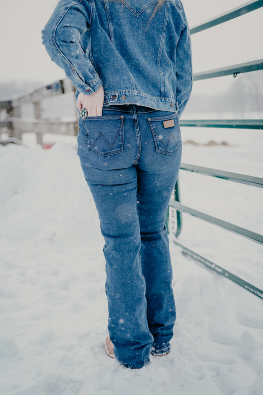 'Brynn' Mae Fleece Lined Mid Rise Bootcut (Size 24-35)