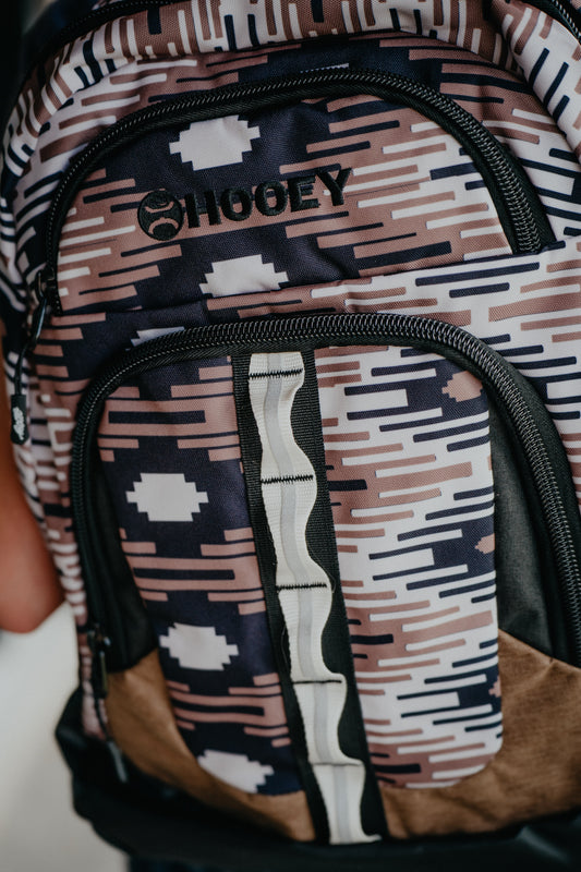 OX Hooey Backpack Taupe/ Black Aztec Pattern
