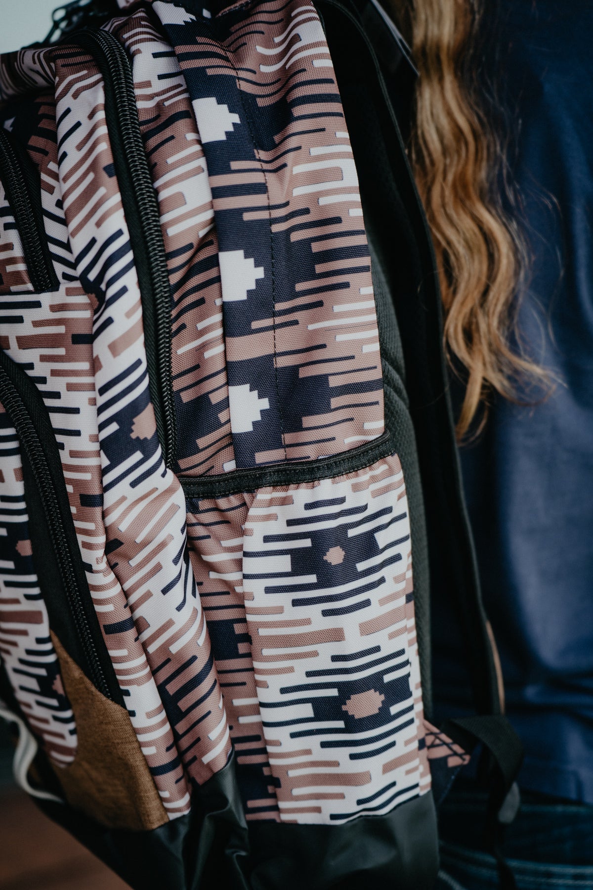 OX Hooey Backpack Taupe/ Black Aztec Pattern