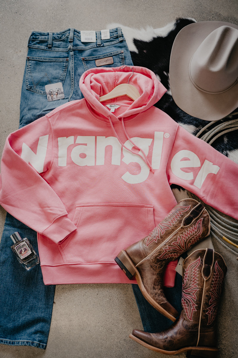 'Paula' Women's Wrangler Retro Pink Hoodie (XS-XXL)