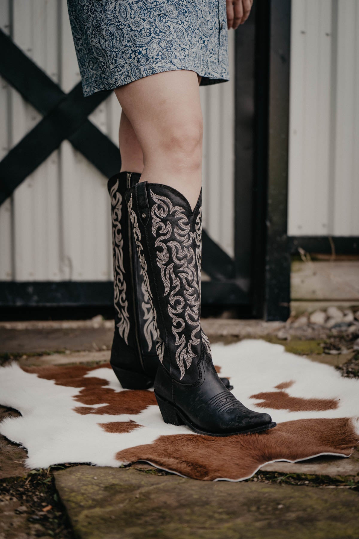 "Allie" Tall  BLACK Leather Boots by Liberty Black {B & C Calf Widths}