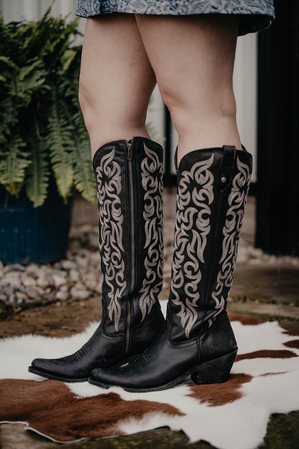 "Allie" Tall  BLACK Leather Boots by Liberty Black {B & C Calf Widths}