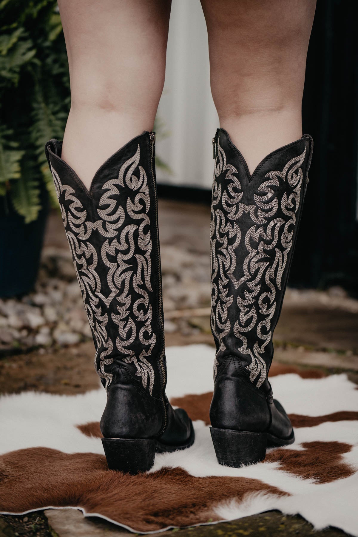 "Allie" Tall  BLACK Leather Boots by Liberty Black {B & C Calf Widths}