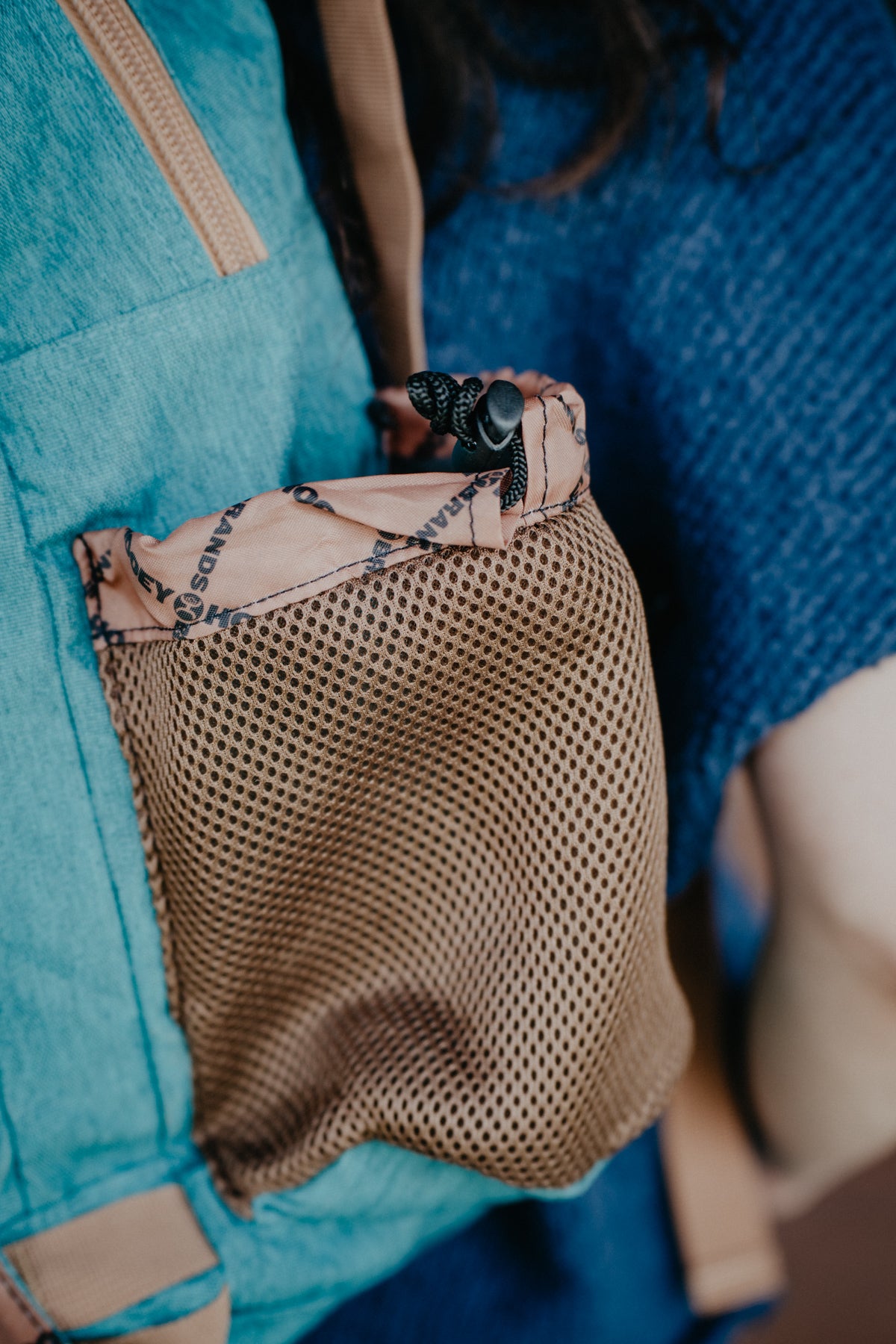 'Mule' Hooey Backpack Teal/Tan with Serape Pattern Accents