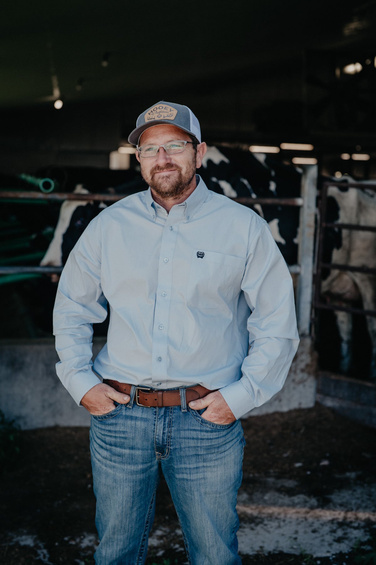 'Cam' Men's Solid Light Blue Classic CINCH Button Down