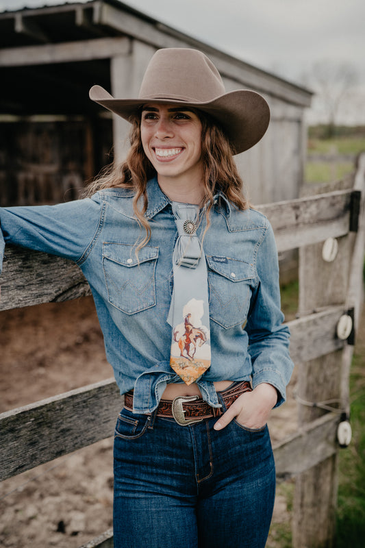 'Harley' Wrangler Women's Vintage Fit Denim Pearl Snap Shirt (XS - XXL)