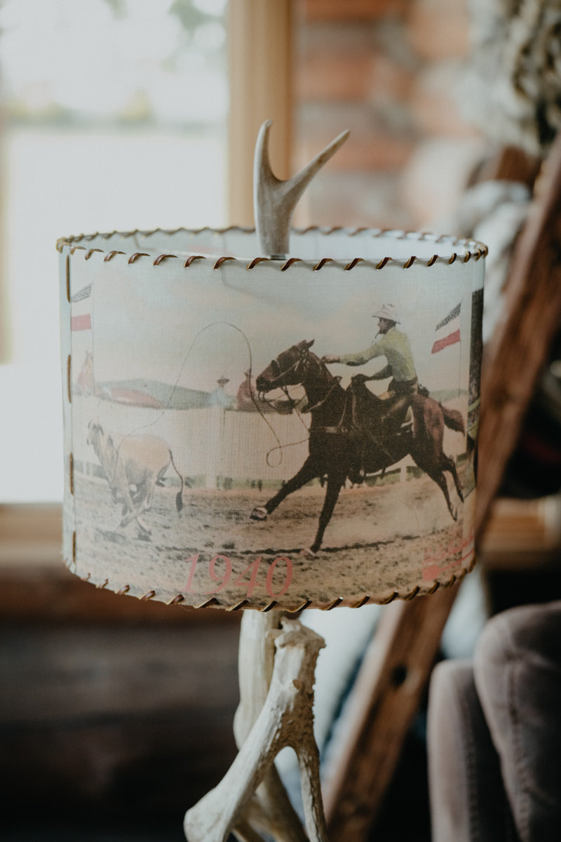 Lampshade 'Let's Rope' Calf Roper- Large 14 Inches