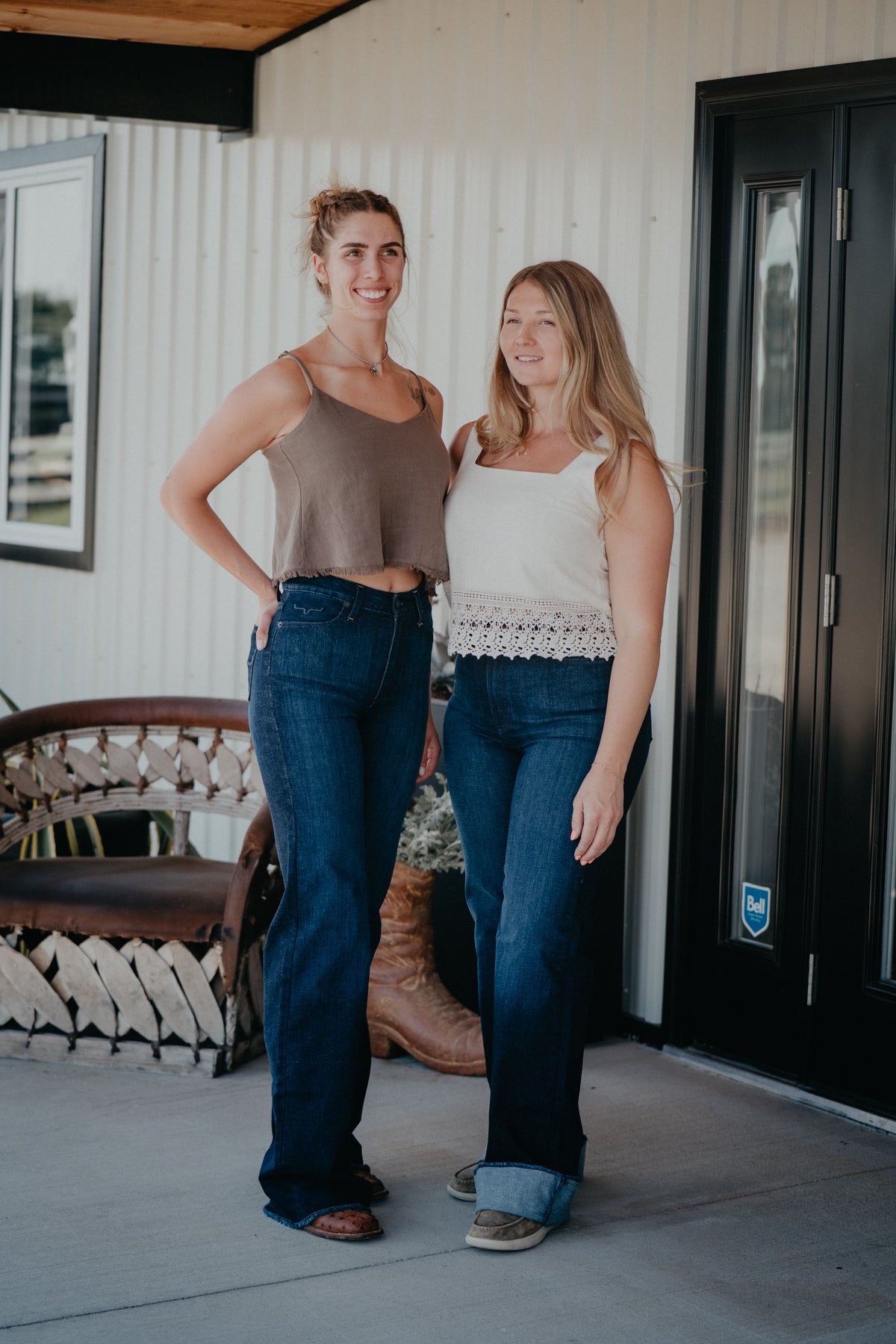 *Dark Wash* Olivia High Rise Stove Top Raw Hem Wide Leg by Kimes Ranch