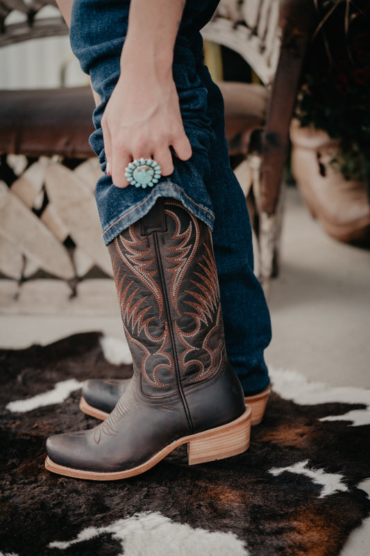 13" Hyer Leawood Women's BROWN Boots (Sizes 6-10, B/C Widths)