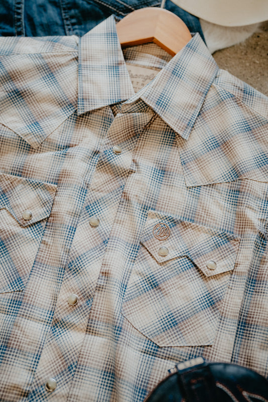 'Allan' Men's Wrangler Plaid Short Sleeve Button Down Shirt (S-XXL) 112374758