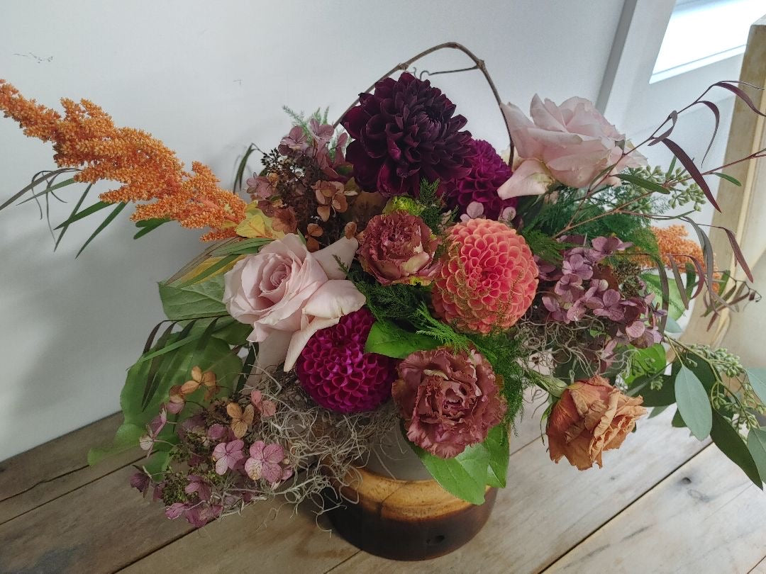 Pumpkin & Succulent OR Fresh Flower Arrangement Workshop with Fernhill Floral & Design Co. (Fri Oct 9th, 6-9pm)