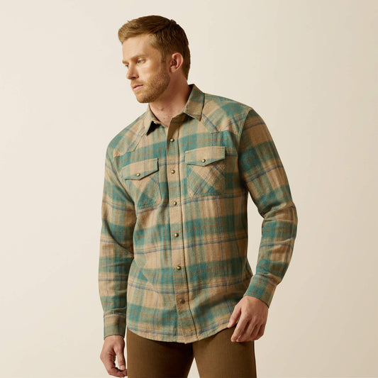 Men's Ariat Plaid Flannel Retro Pearl Snap (L & XXL only)