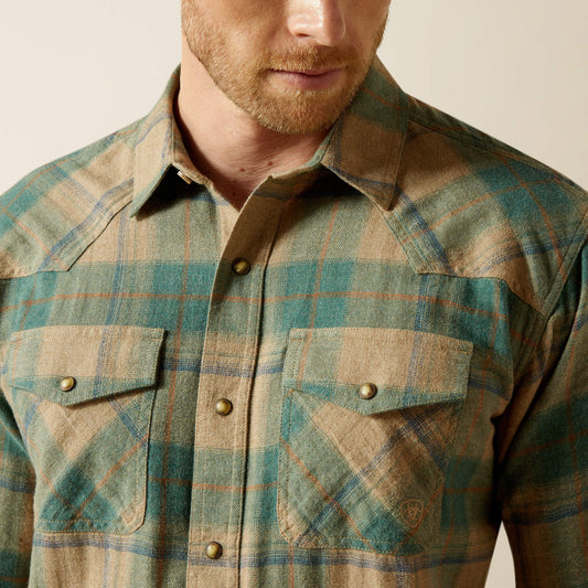Men's Ariat Plaid Flannel Retro Pearl Snap (L & XXL only)