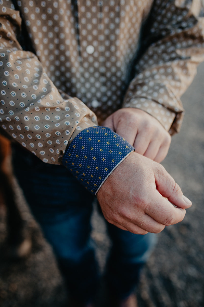 'Darryl' Khaki Wrinkle Free Long Sleeve Shirt (S-XXL)