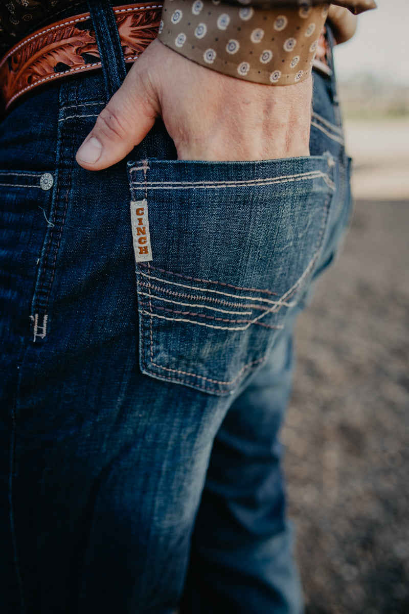 Cinch Ian Men's Slim Bootcut Dark Stone Wash Jean