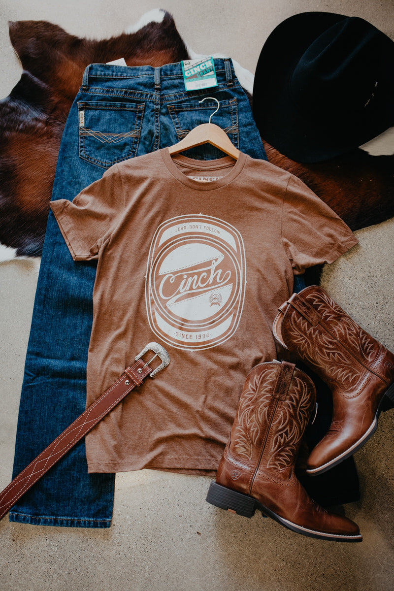 'Brett' Men's CINCH Brown Tee (S-XXL)